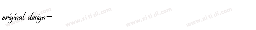 original design字体转换